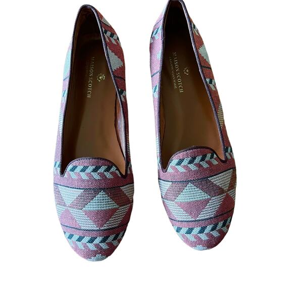 Maison Scotch Kilim Style Slip On Loafers Size 8 - Picture 2 of 7